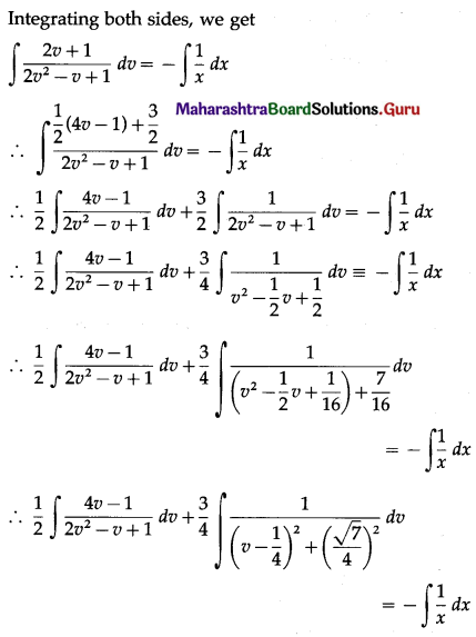 Maharashtra Board 12th Maths Solutions Chapter 6 Differential Equations Miscellaneous Exercise 6 II Q5 (iii).1