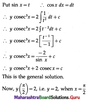 Maharashtra Board 12th Maths Solutions Chapter 6 Differential Equations Miscellaneous Exercise 6 II Q6 (iii).1
