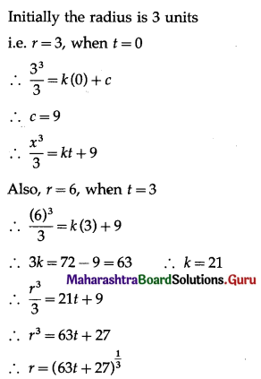 Maharashtra Board 12th Maths Solutions Chapter 6 Differential Equations Miscellaneous Exercise 6 II Q9.1