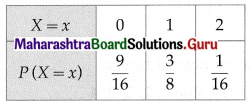 Maharashtra Board 12th Maths Solutions Chapter 7 Probability Distributions Ex 7.1 Q7