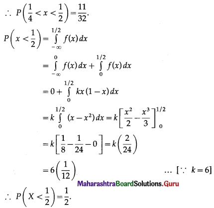 Maharashtra Board 12th Maths Solutions Chapter 7 Probability Distributions Ex 7.2 Q4.3