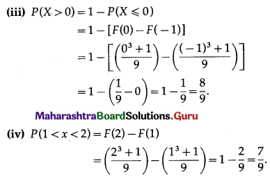 Maharashtra Board 12th Maths Solutions Chapter 7 Probability Distributions Ex 7.2 Q9.1