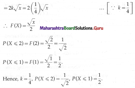 Maharashtra Board 12th Maths Solutions Chapter 7 Probability Distributions Miscellaneous Exercise 7 II Q15.1