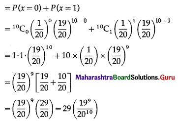 Maharashtra Board 12th Maths Solutions Chapter 8 Binomial Distribution Ex 8.1 Q3.1