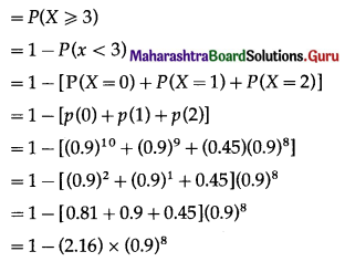 Maharashtra Board 12th Maths Solutions Chapter 8 Binomial Distribution Miscellaneous Exercise 8 II Q13.3