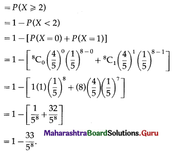 Maharashtra Board 12th Maths Solutions Chapter 8 Binomial Distribution Miscellaneous Exercise 8 II Q14.3