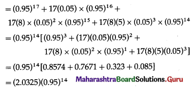 Maharashtra Board 12th Maths Solutions Chapter 8 Binomial Distribution Miscellaneous Exercise 8 II Q5.1
