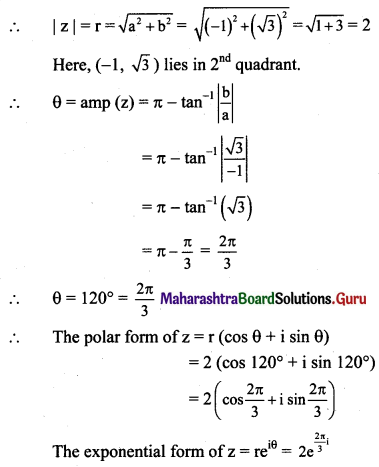 Maharashtra Board 11th Maths Solutions Chapter 1 Complex Numbers Ex 1.3 Q4 (i)