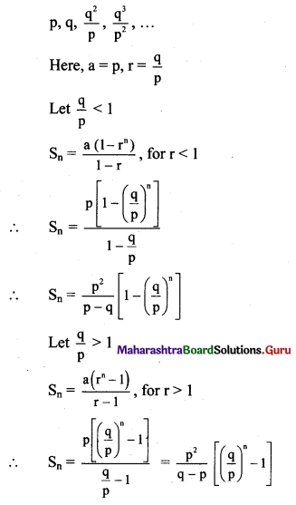 Maharashtra Board 11th Maths Solutions Chapter 2 Sequences and Series Ex 2.2 Q1 (ii)