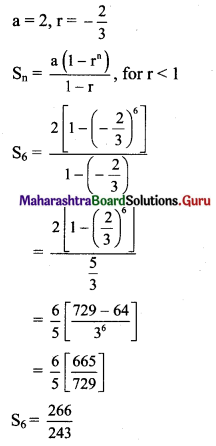 Maharashtra Board 11th Maths Solutions Chapter 2 Sequences and Series Ex 2.2 Q2 (i)