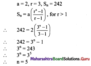 Maharashtra Board 11th Maths Solutions Chapter 2 Sequences and Series Ex 2.2 Q3 (i)
