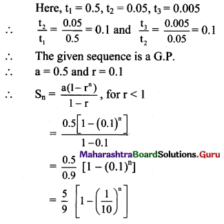 Maharashtra Board 11th Maths Solutions Chapter 2 Sequences and Series Ex 2.2 Q7 (i)