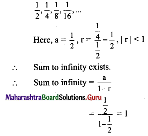 Maharashtra Board 11th Maths Solutions Chapter 2 Sequences and Series Ex 2.3 Q1 (i)