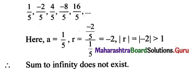 Maharashtra Board 11th Maths Solutions Chapter 2 Sequences and Series Ex 2.3 Q1 (iv)
