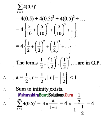 Maharashtra Board 11th Maths Solutions Chapter 2 Sequences and Series Ex 2.3 Q6 (i)