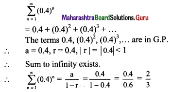 Maharashtra Board 11th Maths Solutions Chapter 2 Sequences and Series Ex 2.3 Q6 (iv)