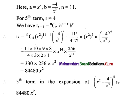 Maharashtra Board 11th Maths Solutions Chapter 4 Methods of Induction and Binomial Theorem Ex 4.3 Q1 (ii)