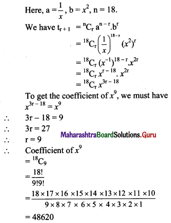 Maharashtra Board 11th Maths Solutions Chapter 4 Methods of Induction and Binomial Theorem Ex 4.3 Q2 (iii)