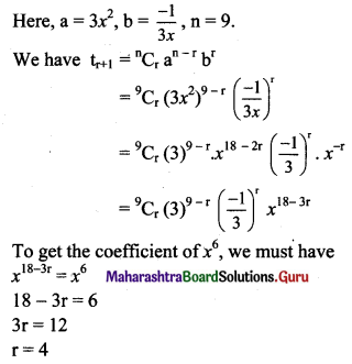 Maharashtra Board 11th Maths Solutions Chapter 4 Methods of Induction and Binomial Theorem Miscellaneous Exercise 4 II Q9 (i)