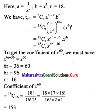 Maharashtra Board 11th Maths Solutions Chapter 4 Methods of Induction and Binomial Theorem Miscellaneous Exercise 4 II Q9 (ii)