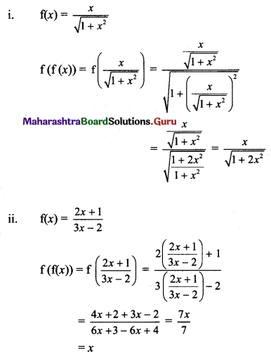 Maharashtra Board 11th Maths Solutions Chapter 6 Functions Miscellaneous Exercise 6 II Q44