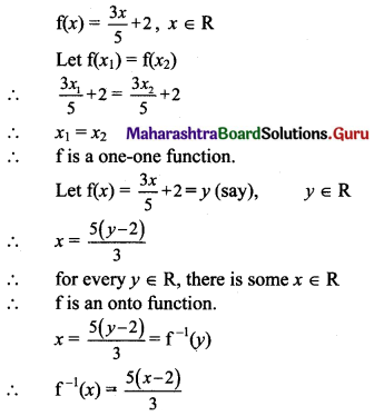 Maharashtra Board 11th Maths Solutions Chapter 6 Functions Miscellaneous Exercise 6 II Q5