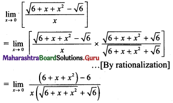 Maharashtra Board 11th Maths Solutions Chapter 7 Limits Ex 7.3 I Q1