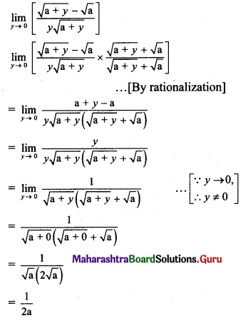 Maharashtra Board 11th Maths Solutions Chapter 7 Limits Ex 7.3 II Q4