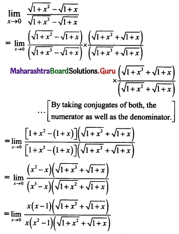 Maharashtra Board 11th Maths Solutions Chapter 7 Limits Ex 7.3 III Q2