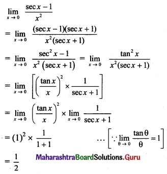 Maharashtra Board 11th Maths Solutions Chapter 7 Limits Ex 7.4 I Q4