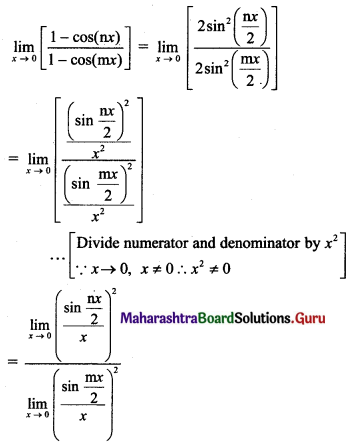 Maharashtra Board 11th Maths Solutions Chapter 7 Limits Ex 7.4 II Q1
