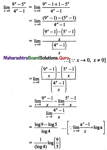 Maharashtra Board 11th Maths Solutions Chapter 7 Limits Ex 7.6 I Q1