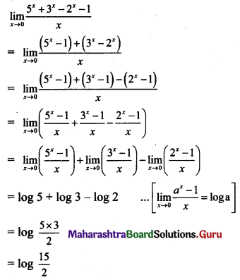 Maharashtra Board 11th Maths Solutions Chapter 7 Limits Ex 7.6 I Q1