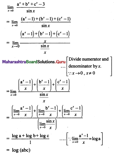 Maharashtra Board 11th Maths Solutions Chapter 7 Limits Ex 7.6 I Q3