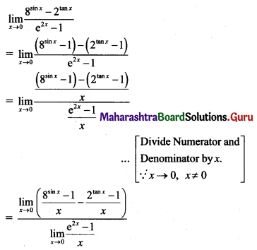 Maharashtra Board 11th Maths Solutions Chapter 7 Limits Ex 7.6 I Q5