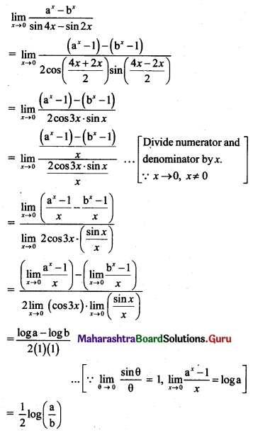 Maharashtra Board 11th Maths Solutions Chapter 7 Limits Ex 7.6 III Q1