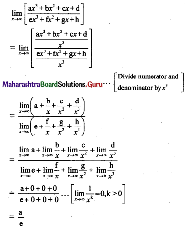 Maharashtra Board 11th Maths Solutions Chapter 7 Limits Ex 7.7 I Q1