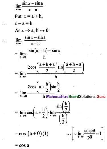 Maharashtra Board 11th Maths Solutions Chapter 7 Limits Miscellaneous Exercise 7 II Q11