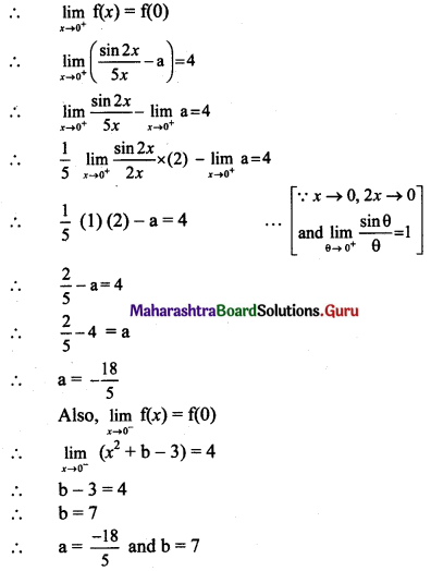 Maharashtra Board 11th Maths Solutions Chapter 8 Continuity Ex 8.1 Q11 (iii)