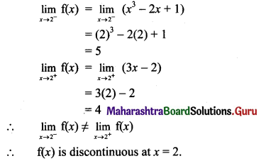 Maharashtra Board 11th Maths Solutions Chapter 8 Continuity Ex 8.1 Q2 (i)