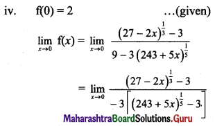 Maharashtra Board 11th Maths Solutions Chapter 8 Continuity Ex 8.1 Q5 (iv)