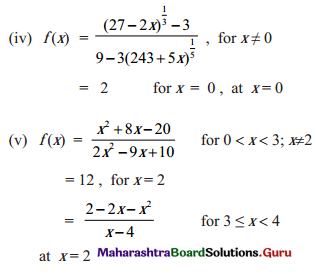 Maharashtra Board 11th Maths Solutions Chapter 8 Continuity Ex 8.1 Q5.1