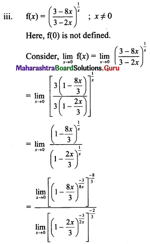Maharashtra Board 11th Maths Solutions Chapter 8 Continuity Ex 8.1 Q9 (iii)