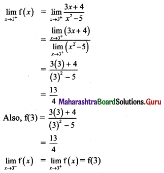 Maharashtra Board 11th Maths Solutions Chapter 8 Continuity Miscellaneous Exercise 8 III Q3.1