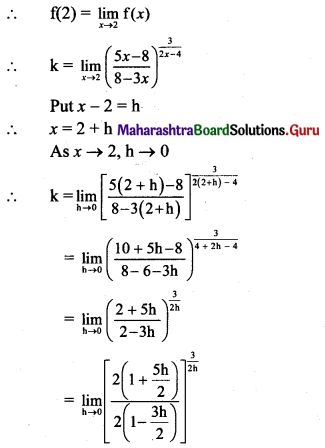 Maharashtra Board 11th Maths Solutions Chapter 8 Continuity Miscellaneous Exercise 8 V Q1