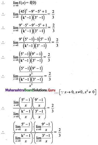 Maharashtra Board 11th Maths Solutions Chapter 8 Continuity Miscellaneous Exercise 8 V Q2