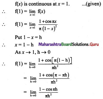 Maharashtra Board 11th Maths Solutions Chapter 8 Continuity Miscellaneous Exercise 8 VII Q1