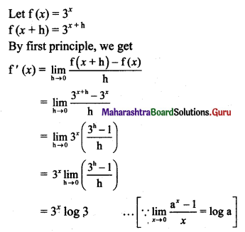 Maharashtra Board 11th Maths Solutions Chapter 9 Differentiation Ex 9.1 Q1 (iv)