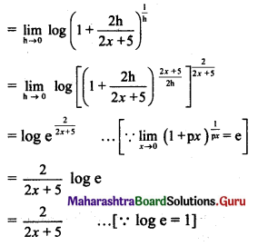 Maharashtra Board 11th Maths Solutions Chapter 9 Differentiation Ex 9.1 Q1 (v).1