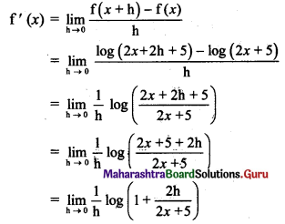 Maharashtra Board 11th Maths Solutions Chapter 9 Differentiation Ex 9.1 Q1 (v)